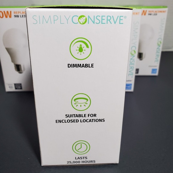 16 Simply Conserve 9W Light Bulbs Dimmable A19 LED Soft White 60 Watt Equivalent - Picture 6 of 8